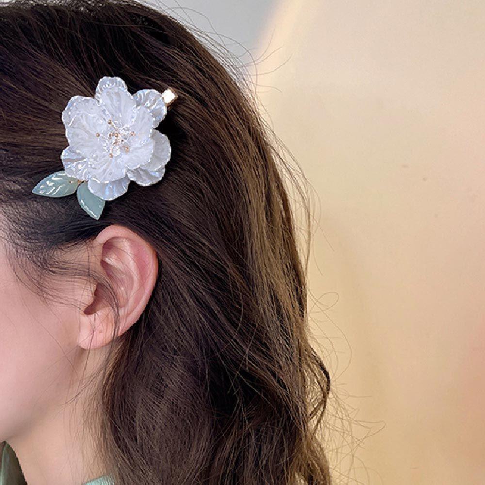 Kẹp Tóc Hình Hoa Trà Thanh Lịch WMES15H Cho Nữ