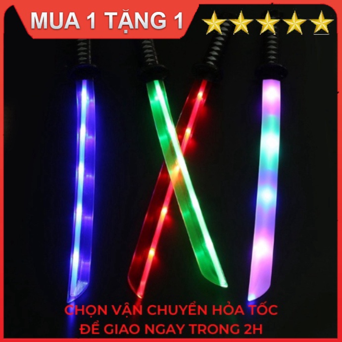 Kiếm Phát Sáng Katana 68 Cm - Kiếm Ánh Sáng - Đồ Chơi katana Nhựa Có Đèn và Âm Thanh ✔Tặng bộ bà