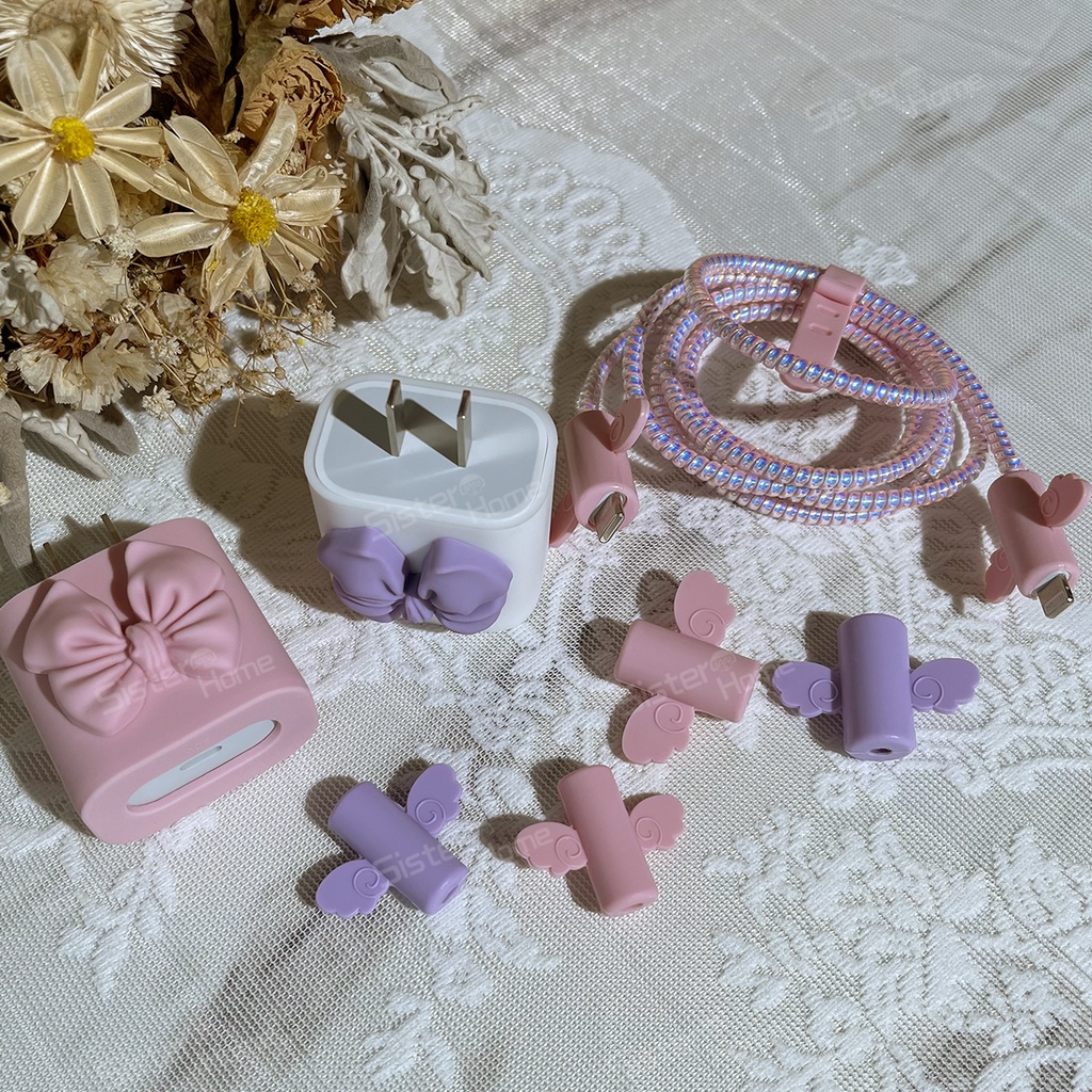 Bộ bảo vệ sạc bằng silicon mềm mỏng cho compatible fir iPhone 18W 20W 13/11/12 Pro Max