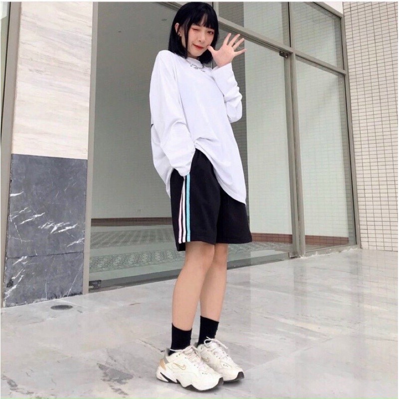 QUẦN SHORT FORM RỘNG 3 SỌC