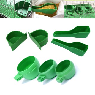 Set 3 Dụng Cụ Đựng Thức Ăn / Nước Uống Cho Chim Cảnh Bằng Nhựa Tiện Dụng
