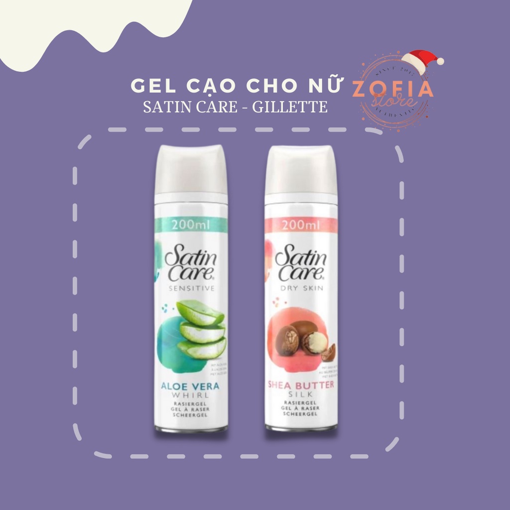 Gel cạo lông dành cho nữ SATIN CARE (từ GILLETTE) nội địa Đức