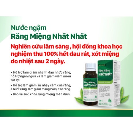 ￼Nước ngậm Răng miệng Nhất Nhất (Chai 120ml) [súc miệng nhất nhất]