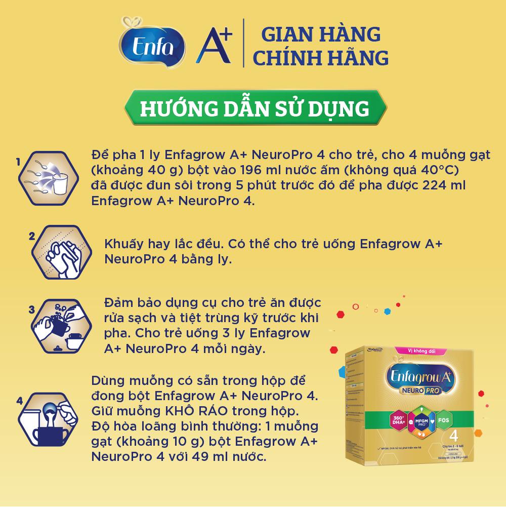 [Mã MKBESBD51 giảm 0.05 đơn 250K] [Tặng 1 Bảng Viết Kèm Gỗ] Sữa Bột Enfagrow A+ 4 Cho Trẻ Từ 2-6 Tuổi – Hộp 2.2kg