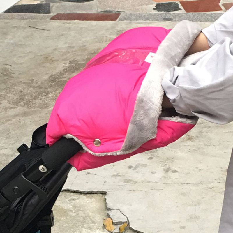 Găng Tay Cotton Dày Dặn Giữ Ấm Chống Đóng Băng Gắn Xe Đẩy Em Bé