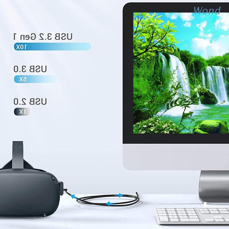 Dây Cáp Chuyển Đổi 5m Cổng Usb 3.0 Sang Type-C Cho Oculus Quaest 2 Link Vr