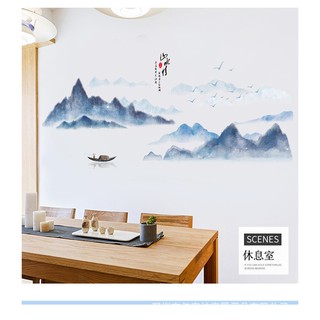 Decal dán tường tranh phong cảnh