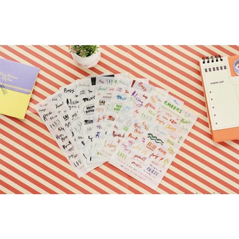 Set 2 miếng sticker trang trí Diary Deco Pack