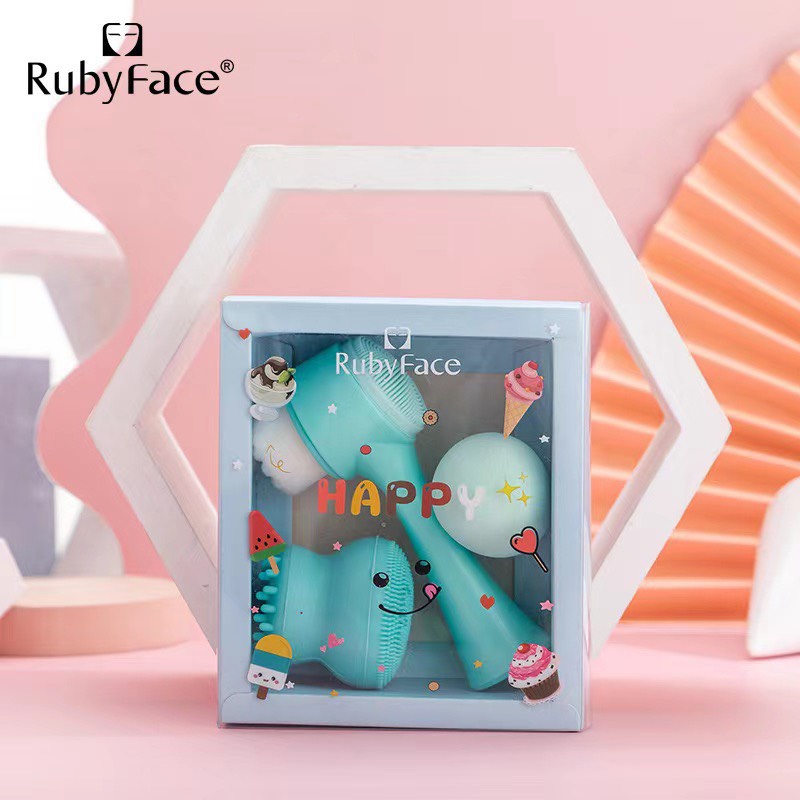 Bộ dụng cụ rửa mặt tiện lợi 3 món gồm Cọ Rửa Mặt + Bông Mút + Rửa Mặt sử dụng hàng ngày