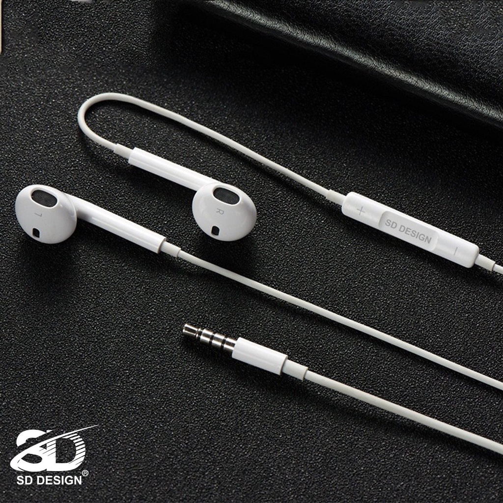 ⚡Mới⚡Tai nghe dây nhét tai H6 chính hãng SD Design dùng cho điện thoại jack 3.5mm,có mic bảo hành Chính Hãng 1 NĂM