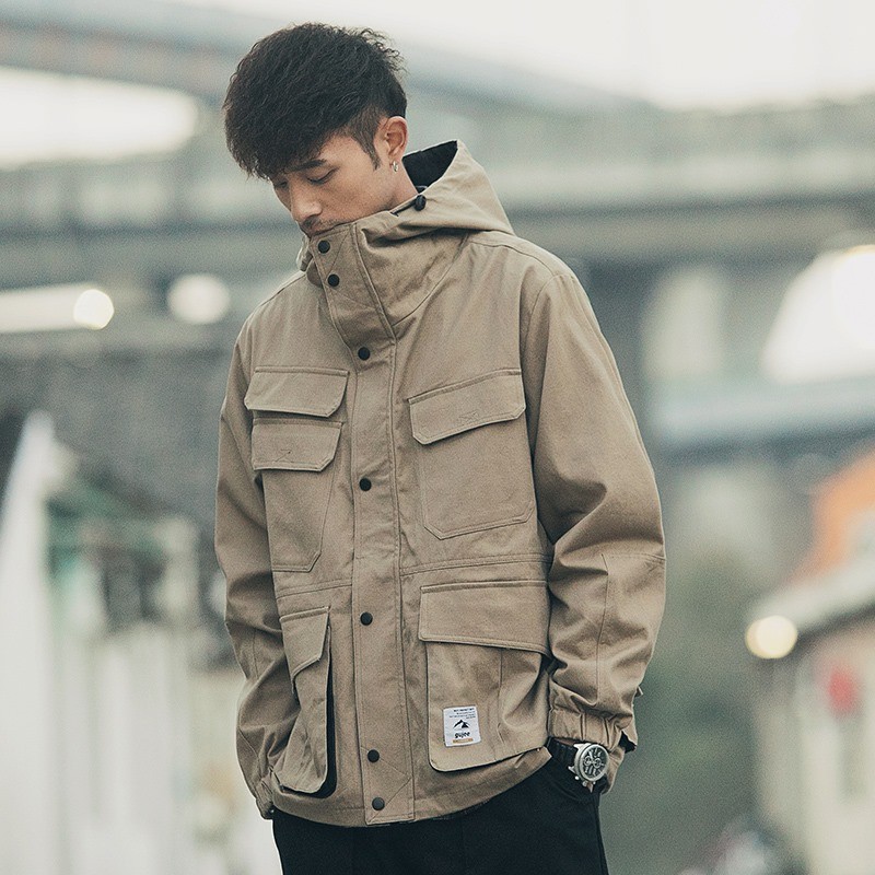 - ÁO KHOÁC KAKI NAM TÚI VUÔNG - ÁO KHOÁC PHƯỢT