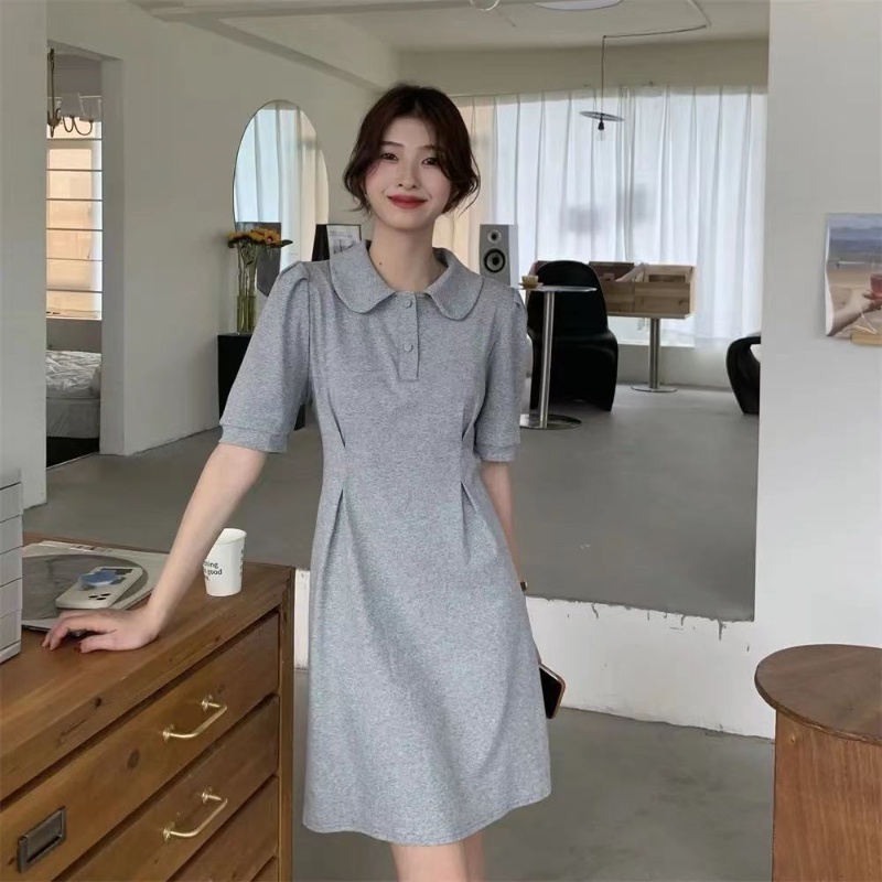 Đầm Perty tay phồng ôm eo phong cách Hàn Quốc thời trang mùa hè mới cho nữ