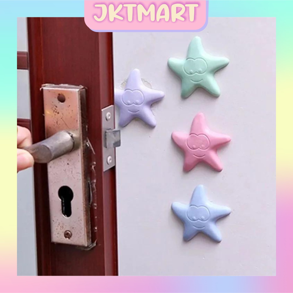 ⭐ Jktmart ⭐Miếng Dán Chặn Cửa Bằng Cao Su Hình Ngôi Sao Giá Rẻ R064
