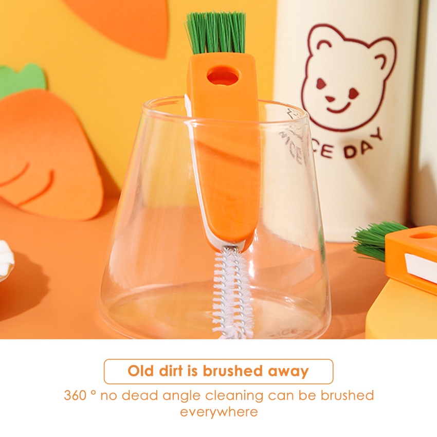 Cọ Vệ Sinh Bình Sữa / Cốc Nước 3 Trong 1 Đa Năng Tiện Dụng