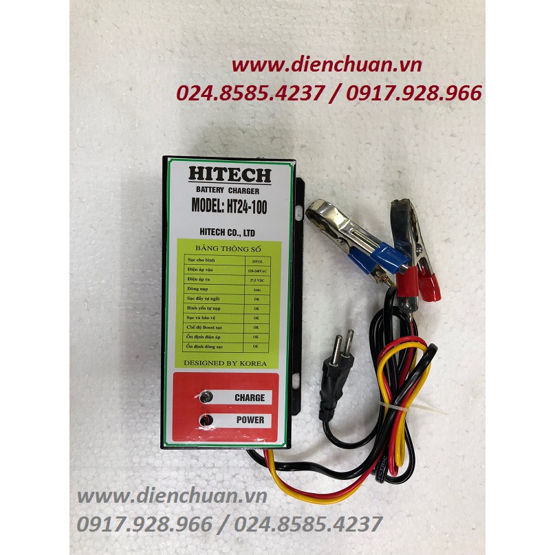 Bộ sạc (nạp) ắc quy tự động Hitech 24V-100Ah