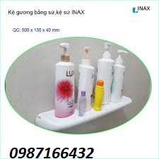 Kệ gương phòng tắm bằng sứ, giá sứ Inax - 100% chính hãng