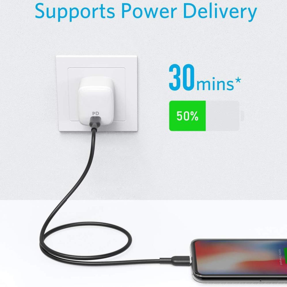 Dây cáp sạc siêu nhanh 87W Type-C PD 3.1 to Lightning dài 180CM hiệu ANKER Powerline+ II cho iPhone / iPad - Chính hãng