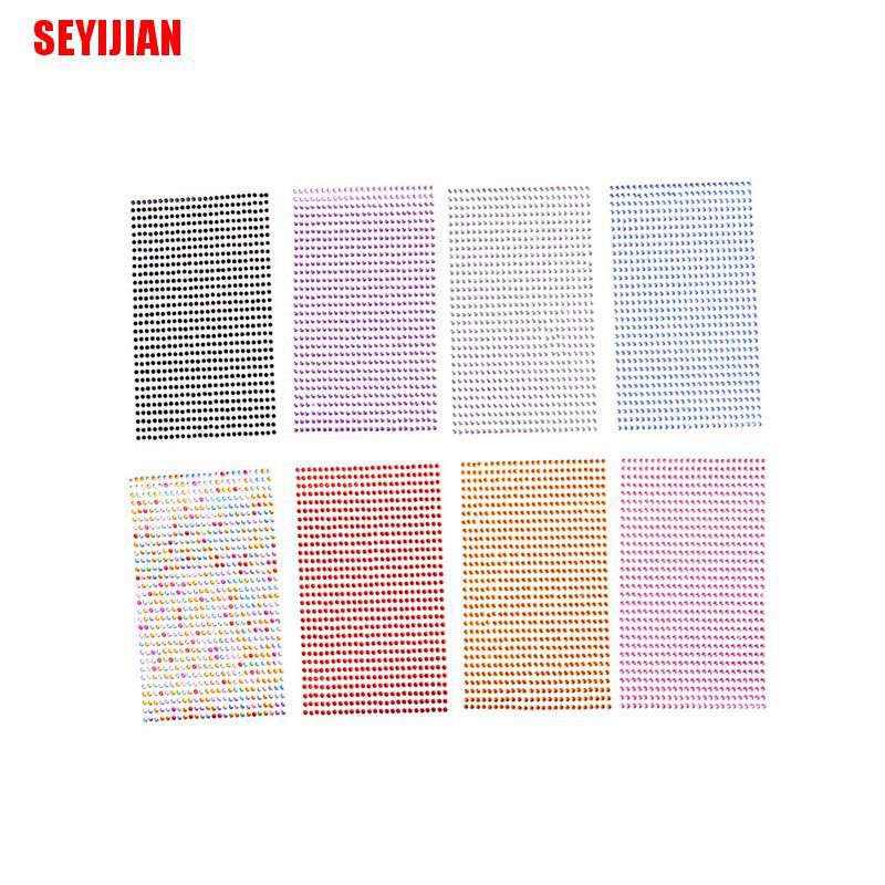 750 Hạt đá 3mm tự dính trang trí điện thoại / xe hơi tiện lợi