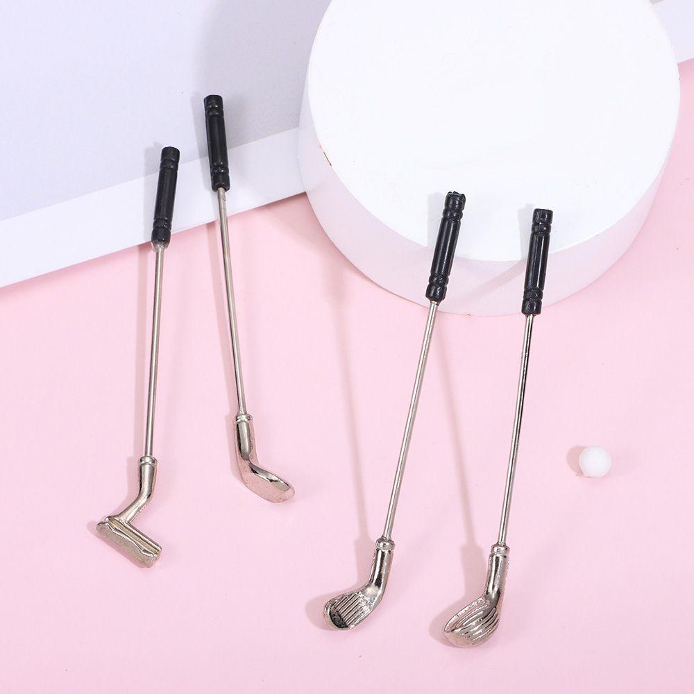 Bộ 5 Gậy Đánh Golf Màu Cầu Vồng Tỉ Lệ 1 / 12 Dùng Trang Trí Nhà Búp Bê