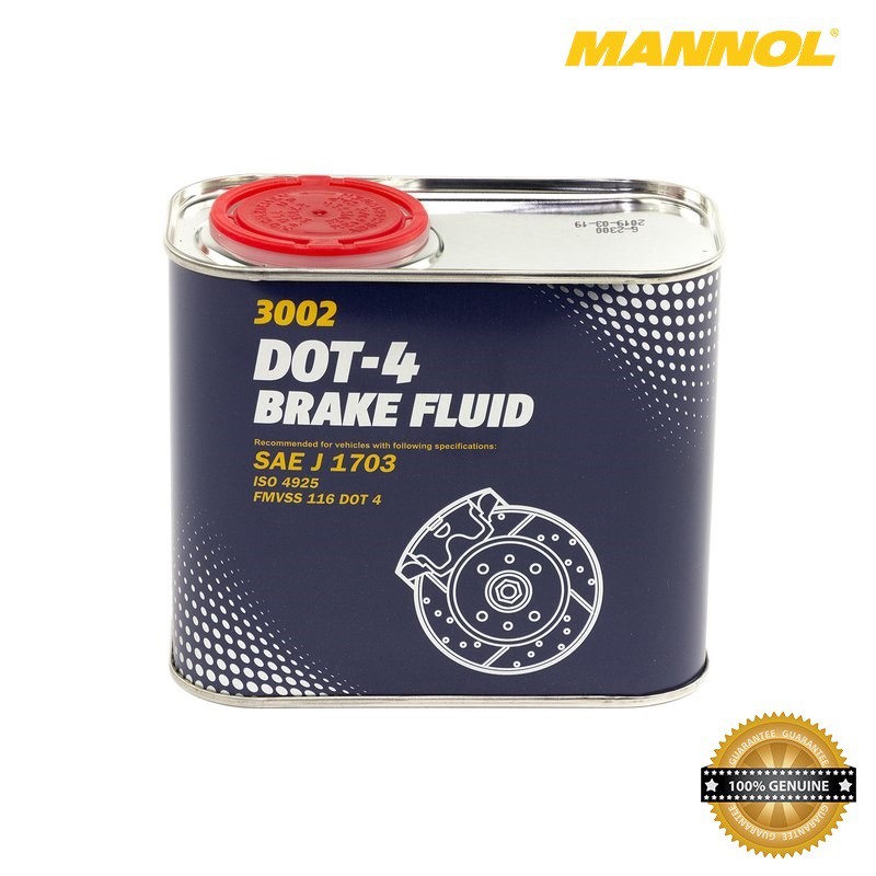 Dầu Phanh MANNOL 3002-05 ME Dot-4 Brake Fluid  0.5Lít Dầu phanh tổng hợp gồm polyglycols, este và các chất ức chế ăn mòn