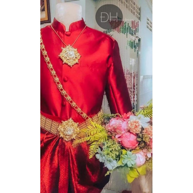bộ trang phục cưới của người Khơ me ( đơn vị tính/ 1 bộ nam hoặc 1 bộ nữ)