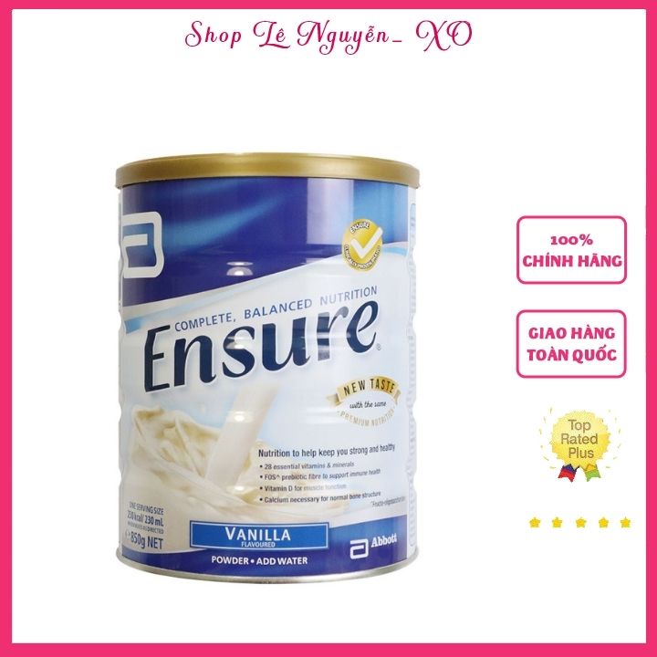 Sữa ENSURE Úc, 850G Tăng Cường Hệ Miễn Dịch Cho Cơ Thể - Date Mới