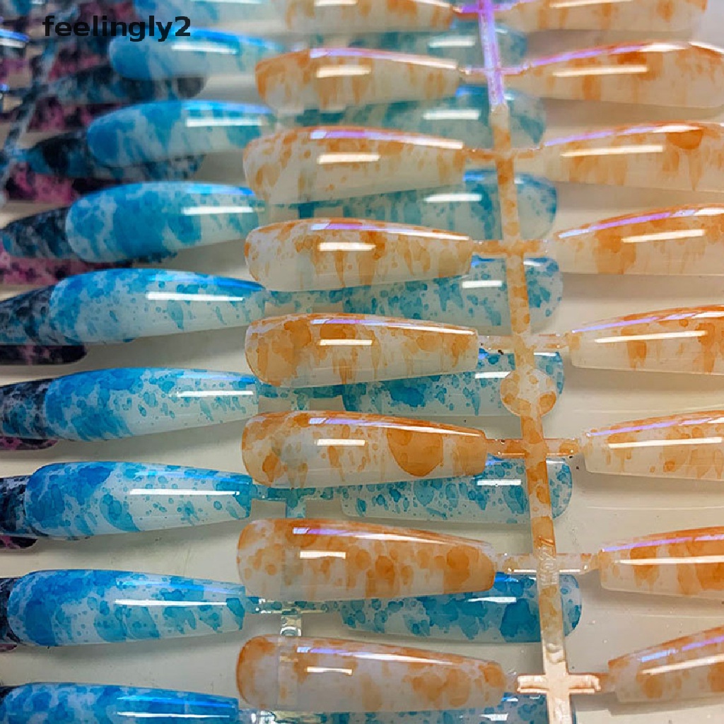 [Hàng mới về] 24 Móng tay giả tùy chọn màu sắc trang trí nghệ thuật