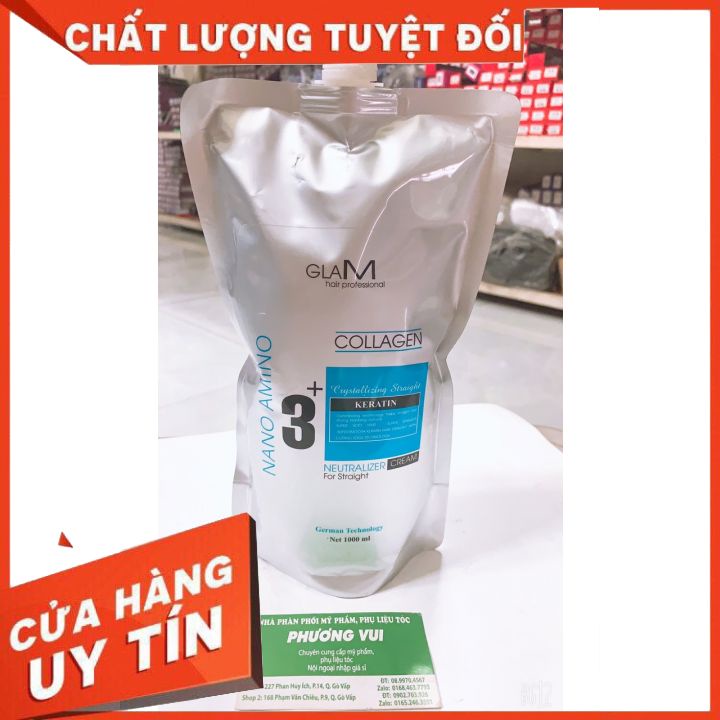 Bộ Kem Uốn Duỗi Tóc Kỹ Thuật Số GLAM Siêu Bóng ,Siêu Xoăn 1000ml x2- BỘ UẤN DUỖI ĐA NĂNG-TIỆN LỢI KHÔNG KHÔ TÓC KHÔNG HÔ