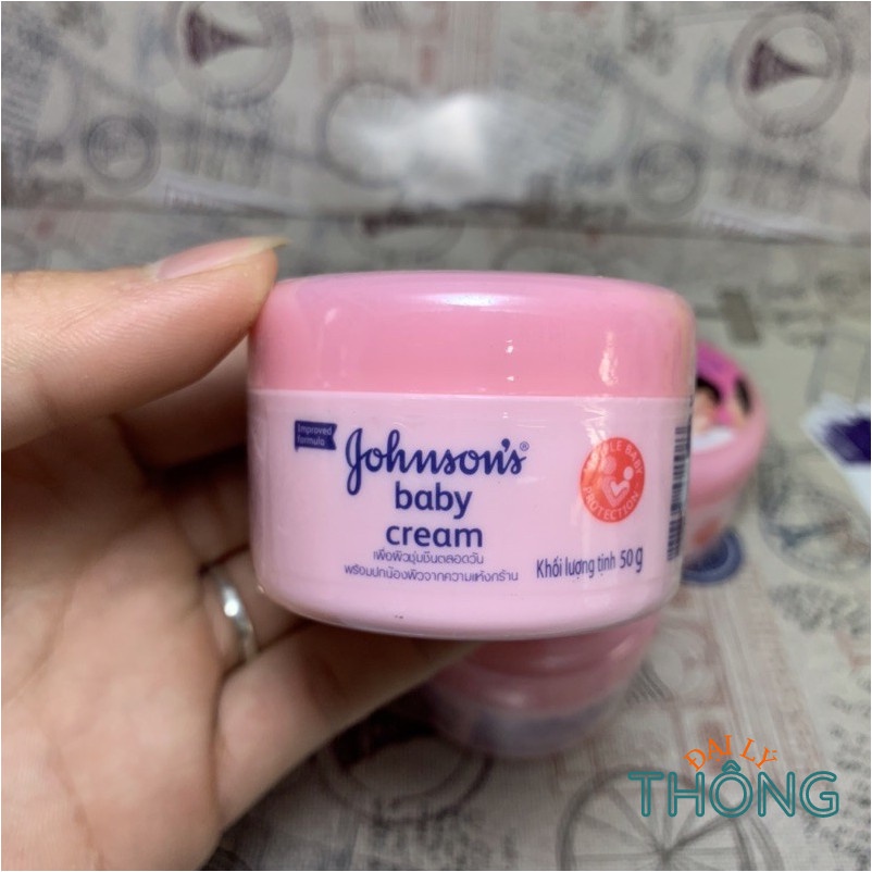Kem dưỡng da cho bé Johnson’s Baby 50g - Kem dưỡng ẩm Nắp Xanh / Nắp Hồng