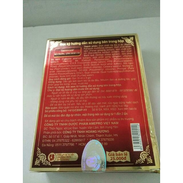 Dầu gội SHITINSOF - Hán Phương linh chi đen tóc