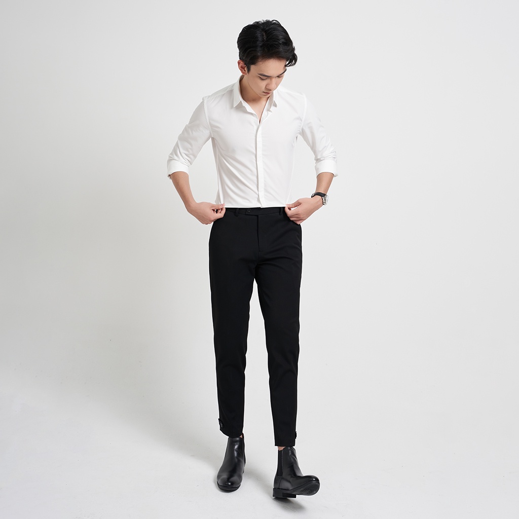 Quần Âu Nam Cao Cấp KRIK Dáng Ngắn Form Slimfit Côn Sẵn 1730