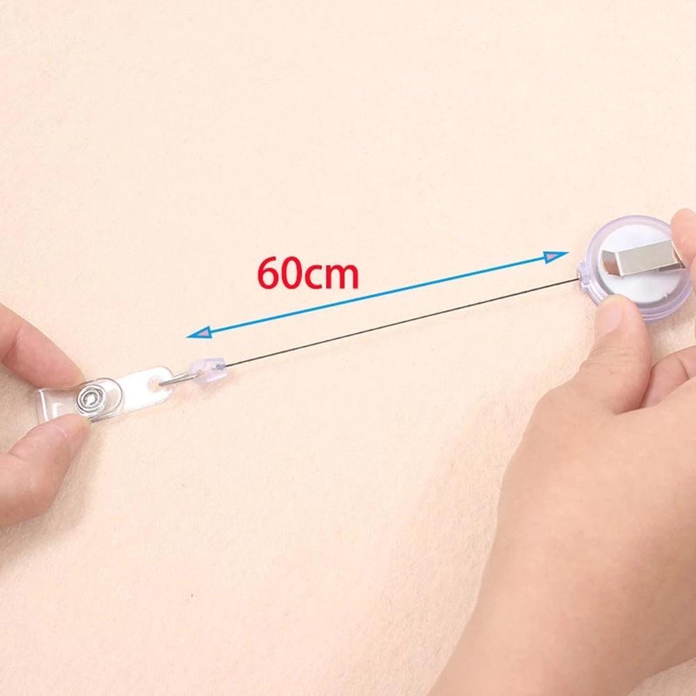 Kẹp Giữ Thẻ Tên Có Thể Thu Gọn Bằng Acrylic Hình Gấu Màu Kẹo Xinh Xắn Cho Học Sinh/Nhân Viên Văn Phòng