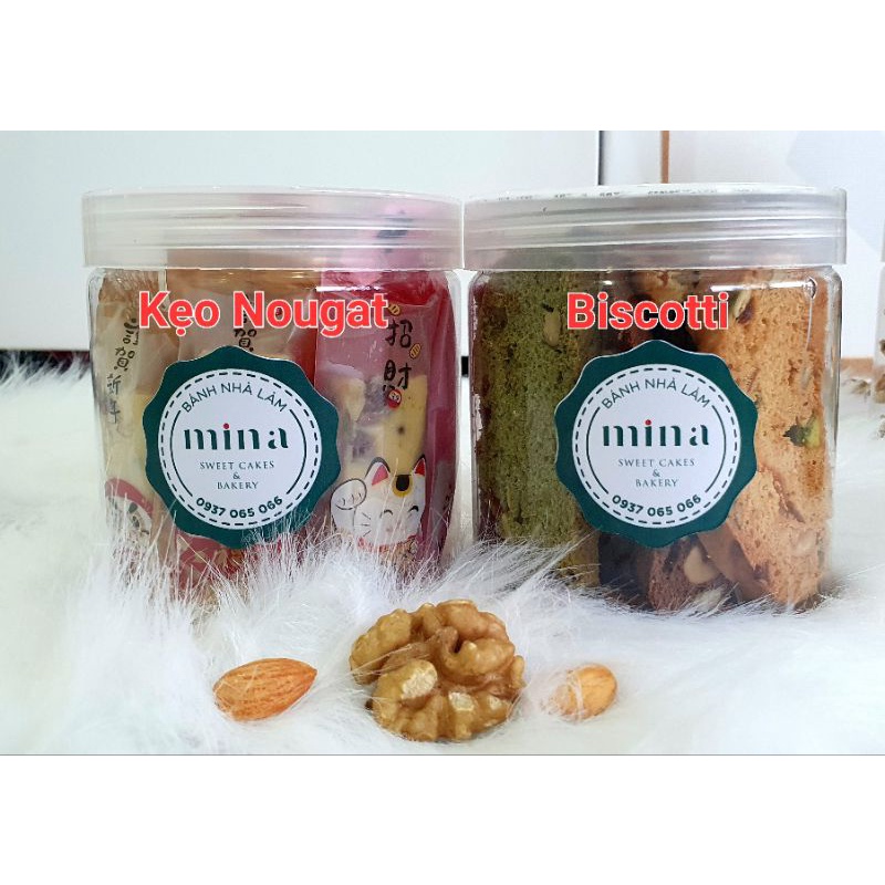 Set 2 hũ ( Kẹo Nougat-Biscotti)