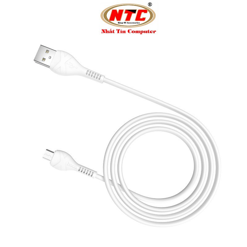 Cáp sạc và truyền dữ liệu cổng microUSB Hoco X37 Cool power dài 1M (Trắng) - Hàng chính hãng