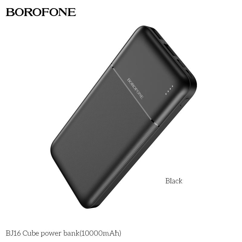 Pin sạc dự phòng 10000mAh BOROPHONE BJ16 có đèn báo pin, 2 cổng ra 2A - Chính hãng