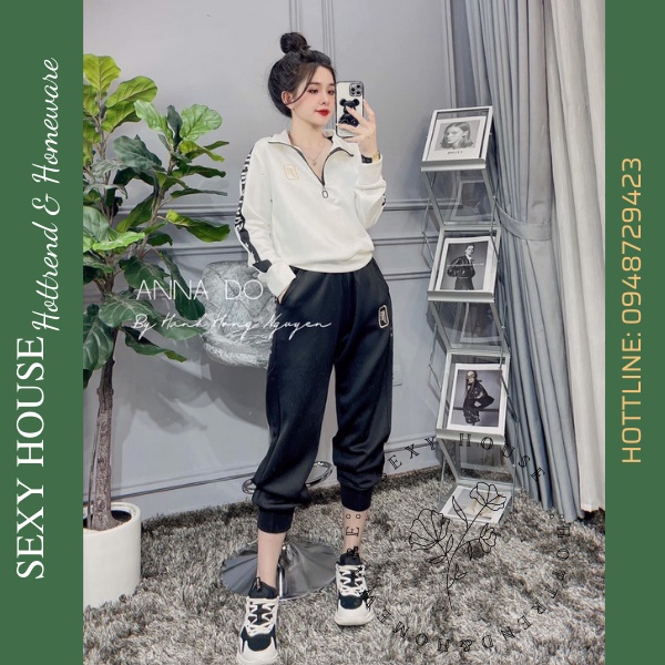 Bộ thể thao phối khóa cổ thêu logo B29 SEXYHOUSE