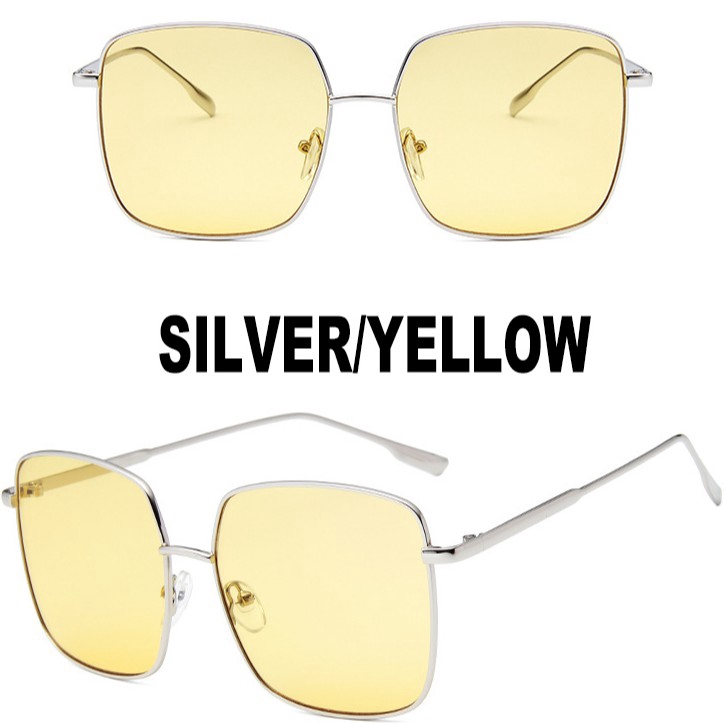 Kính mát vuông bản lớn chống tia UV400 bảo vệ mắt kiểu dáng sang trọng