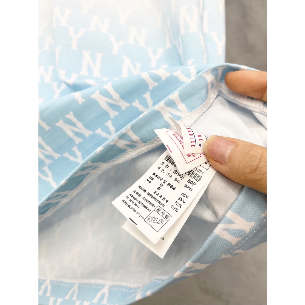 (HÀNG XUẤT XỊN) Áo phối màu vàng trắng xanh lá 1804 M/L/B MONOGRAM TEE Made in Cambodia full tag code