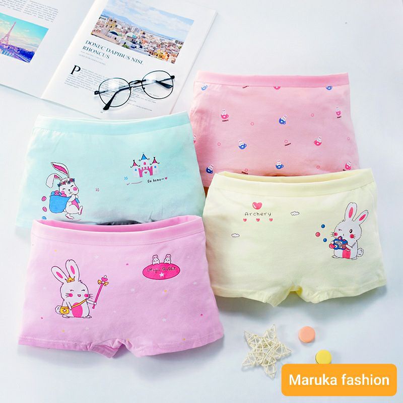 COMBO 4 Quần chíp đùi cotton cho bé gái xinh cực xinh☆☆MARUKA FASHION