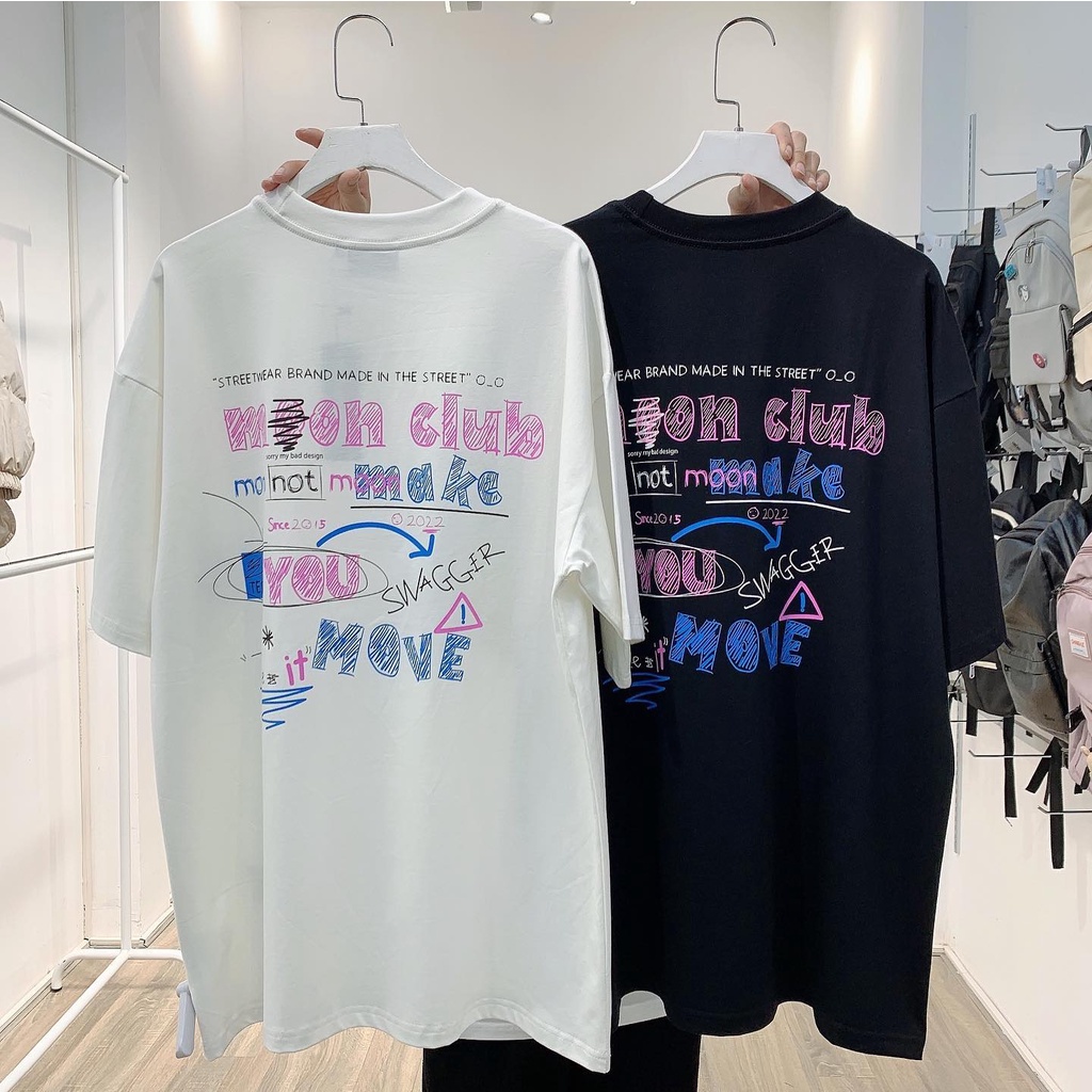 SS14 Áo thun nam nữ cotton 4 chiều mềm mát - tee MON not MOON hai màu có size