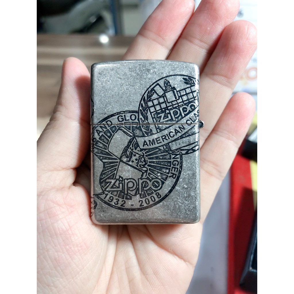 VỎ BẬT LỬA ZIPPO KHẮC CHÌM MẪU WINDY GIRL, MÀU BẠC, LOẠI GIẢ CỔ