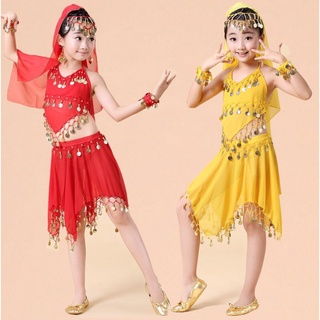 Bộ trang phục múa bụng phong cách ấn độ cho bé gái