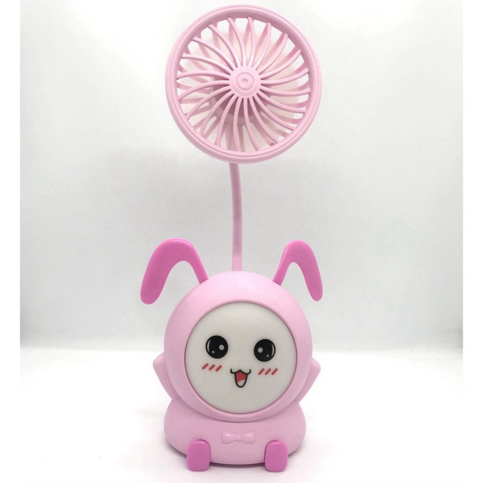 Quạt mini tích điện cầm tay quạt để bàn kèm đèn đổi màu quạt kèm đèn ngủ  | BigBuy360 - bigbuy360.vn