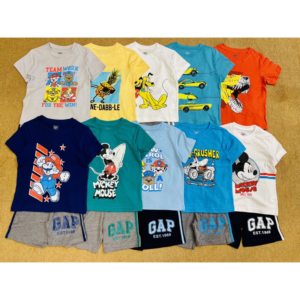 Bộ cộc agabang tay bồng hoa nhí bé gái dễ thương Nga Fish B9N1