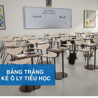 Bảng từ trắng Hàn Quốc in ô 5cm 100 x 120 cm - Tặng bút lông, nam châm, lau bảng