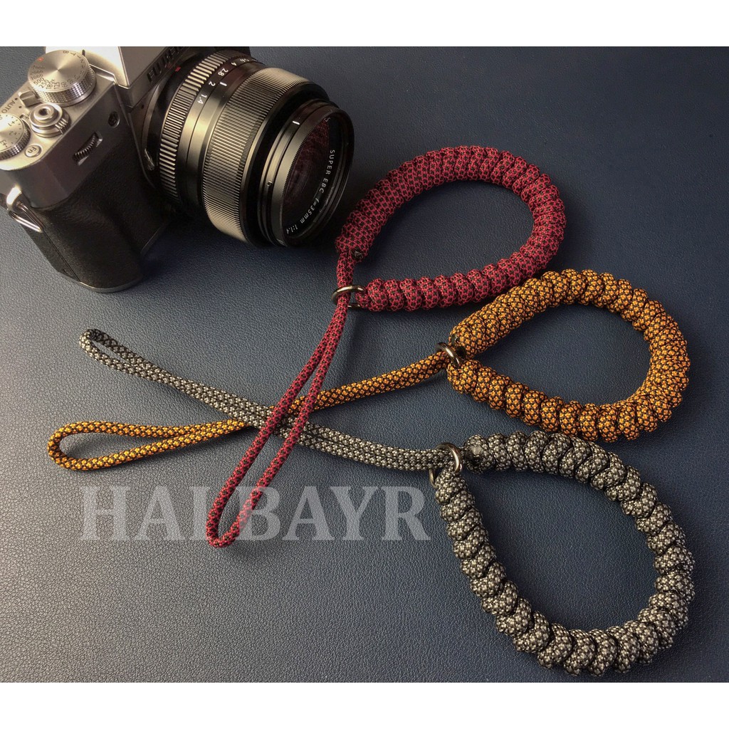 Dây đeo máy ảnh cổ tay/Wrist Strap - Chất liệu dây dù đan cao cấp cho máy Fujifilm, Sony, Canon, Nikon