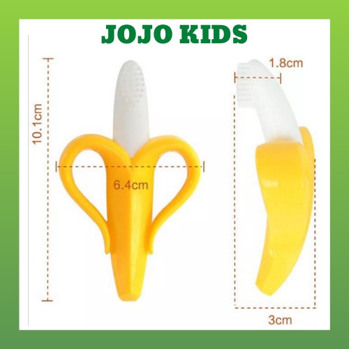 Gặm nướu silicon, ngậm nướu hình quả chuối Baby Banana cho bé mọc răng Jojo chính hãng, an toàn