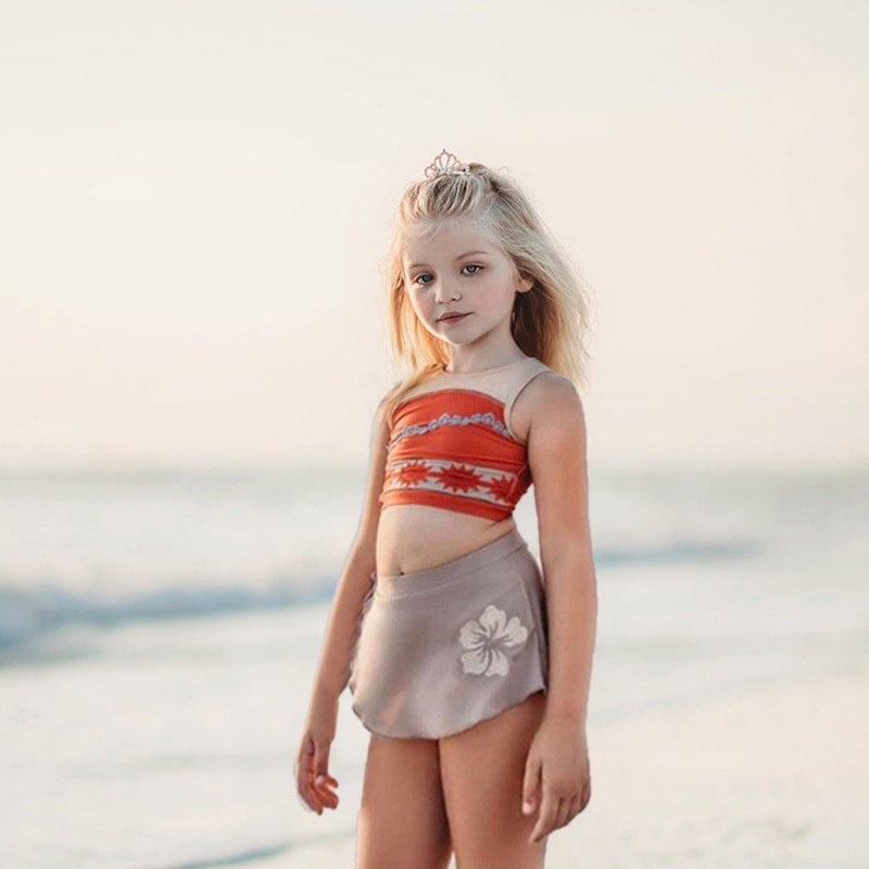 Bikini đồ bơi đi biển Áo tắm trẻ em hai mảnh AKKU