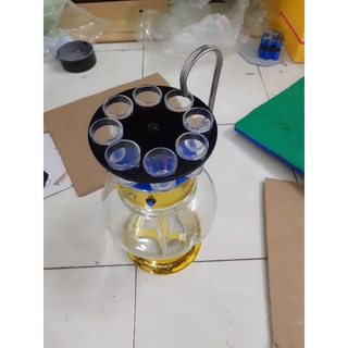 máy rót rượu nhiều ly.bình thủy tinh 2.5 lít