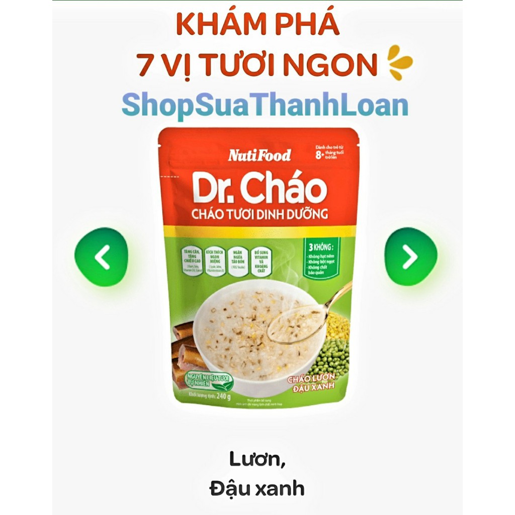 [HSD T10-2021] CHÁO TƯƠI DINH DƯỠNG NUTIFOOD - CHÁO TỔ YẾN THỊT BẰM HẠT SEN (240g)